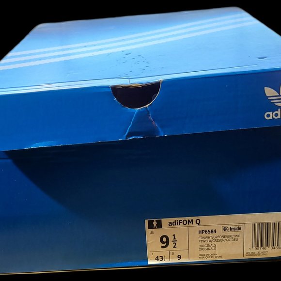 Men's Adidas AdiFOM Q Sneakers Adiplus Off White & Aluminum Size 9.5  - Open Box - Picture 3 of 16